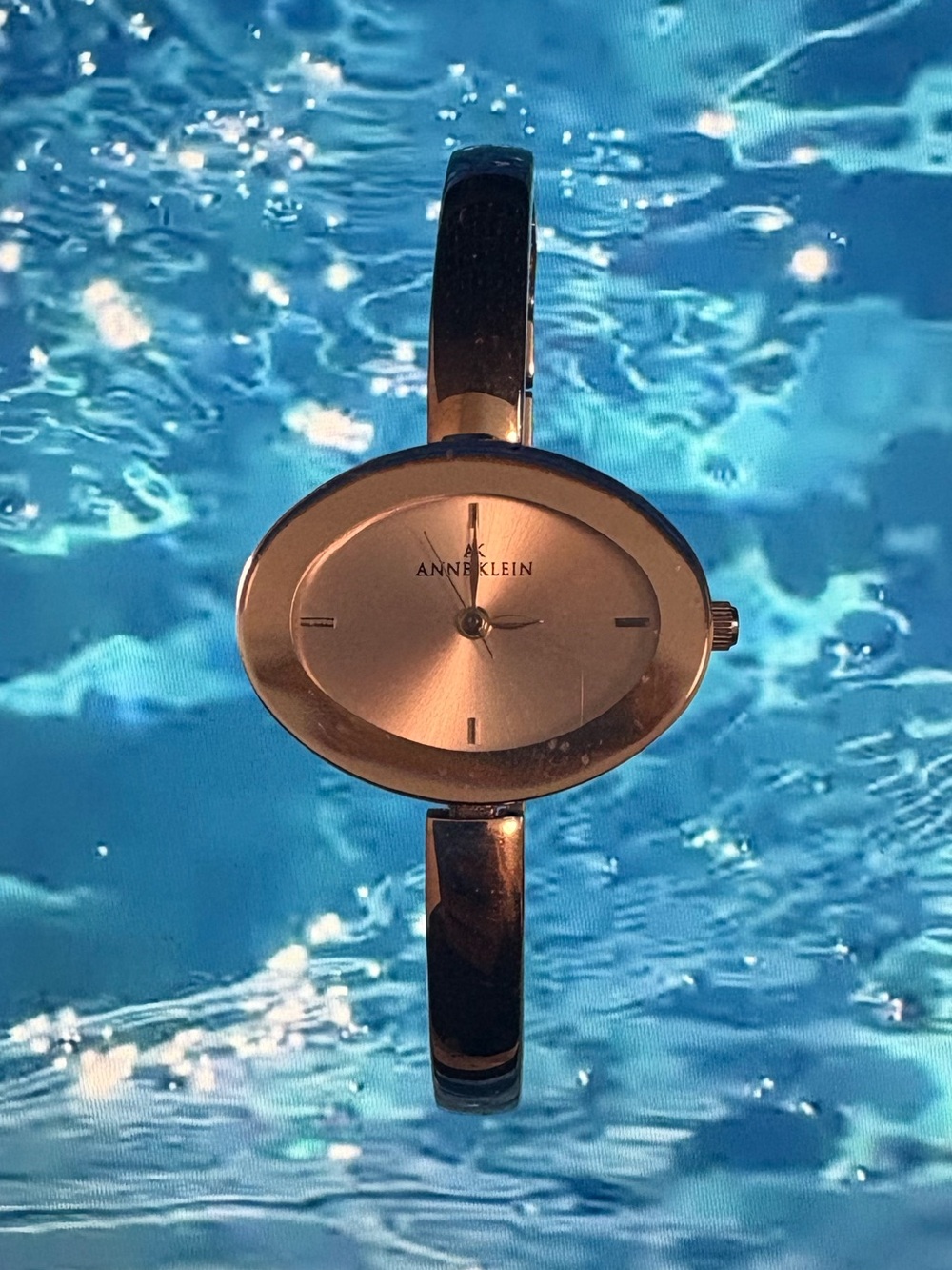 Anne Klein Gold and silver Oval Bangle Watch for Women